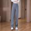 82659 ESNYUJ休闲运动裤女款2025新款直筒裤春秋季窄版阔腿裤高腰显瘦宽松卫裤 商品缩略图3