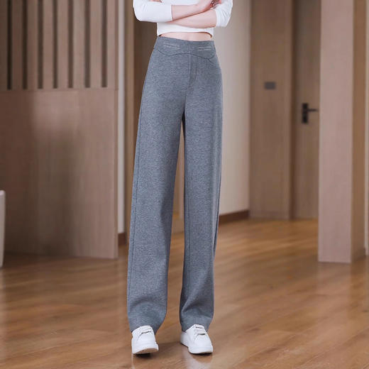 82659 ESNYUJ休闲运动裤女款2025新款直筒裤春秋季窄版阔腿裤高腰显瘦宽松卫裤 商品图3