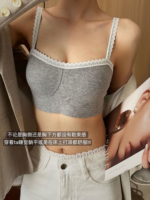 【GZ】无忧购暖绒蕾丝方领bra一体背心内衣52655（截单后3-5天发货) 商品图6