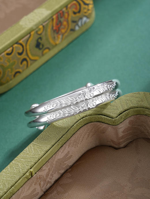 子佩集【穗穗清福】S999银童镯【YHSZ0138】儿童叶子麦穗2509 商品图1