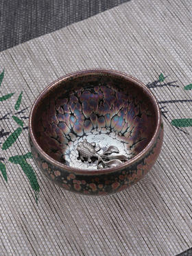 子佩集【吉庆有余】S990银摆件【YSYCJ003】茶具品茗杯原创作品茶杯紫金鱼2509