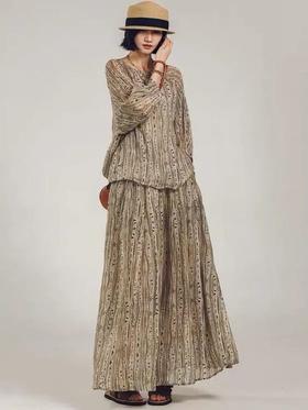 （小眠专属）进口棉定制印花套装 上衣C2288021/半身裙C2288022 【3~7发货】