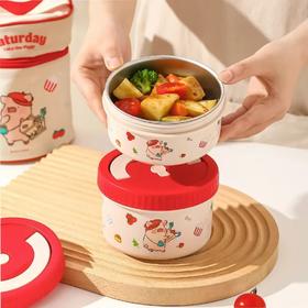 4楼Eubelle欧蓓 川岛屋lulu猪联名不锈钢保温饭盒 微波炉加热 活动价：29.8-123元