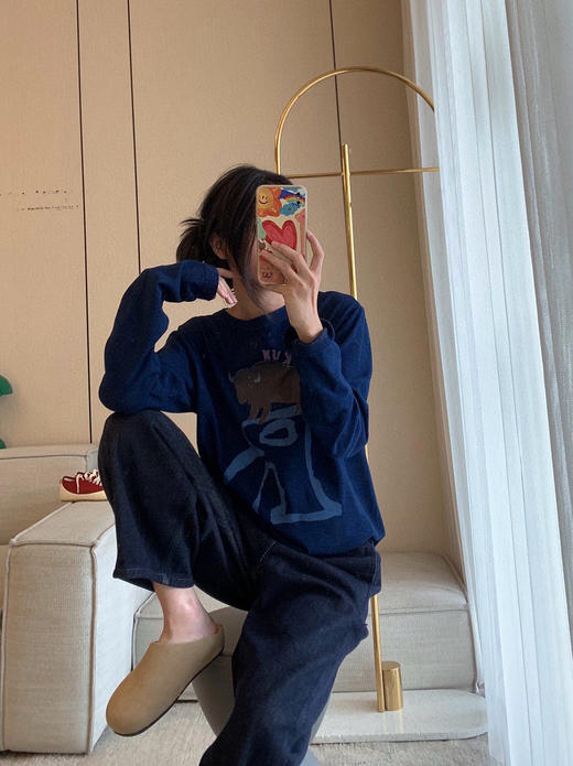 106-1 渠道货 亲戚工厂45R三色 牛牛长袖T恤 商品图7