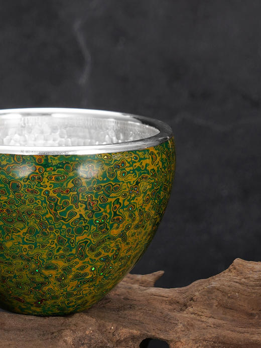 子佩集【波澜妙趣】S999银摆件【CHABEI0001058】茶具品茗杯锤纹原创作品2509 商品图10