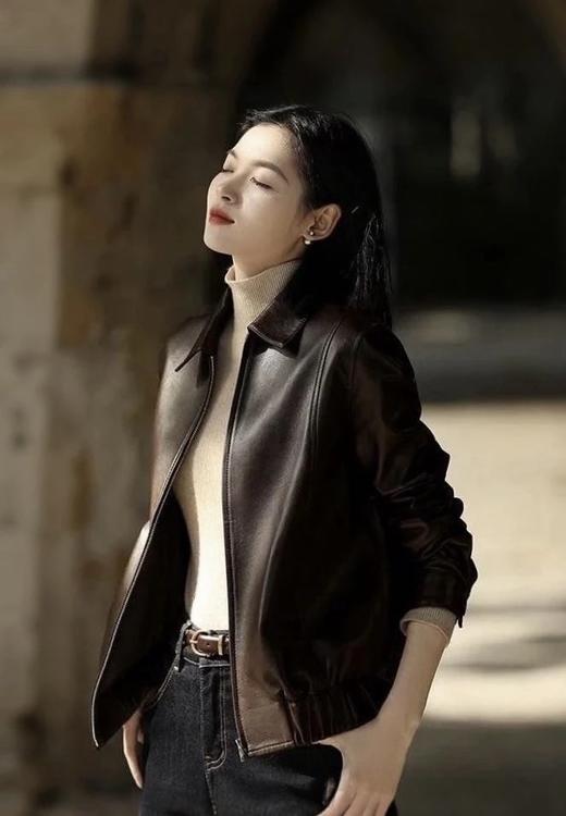 复古乌托邦～羊皮革拉链皮衣 B04LDR22403 商品图2