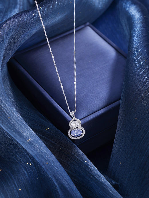 子佩集【紫气福来】S925银套链【YL-7561】时尚锆石葫芦项链2509 商品图6