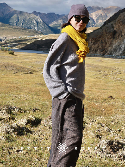 PETIT SCHAN小闪 CLO#921 Buddhist Chanting 梵音 亚麻棉松紧腰萝卜裤打坐裤 商品图4