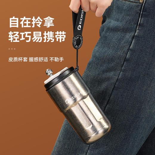 壹滴水纯钛咖啡杯智能显温双重保冷保温高颜值高级感双层 商品图5