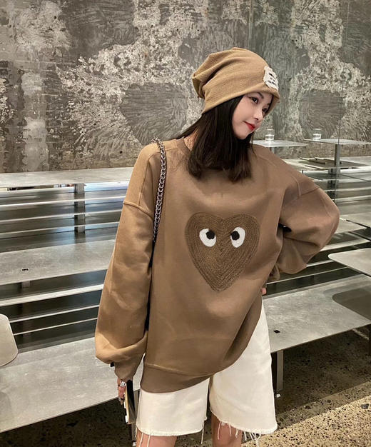 爱心cdg刺绣卫衣 商品图4