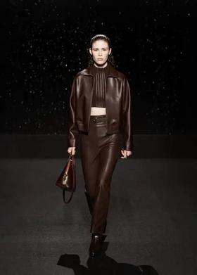 复古乌托邦～羊皮革拉链皮衣 B04LDR22403