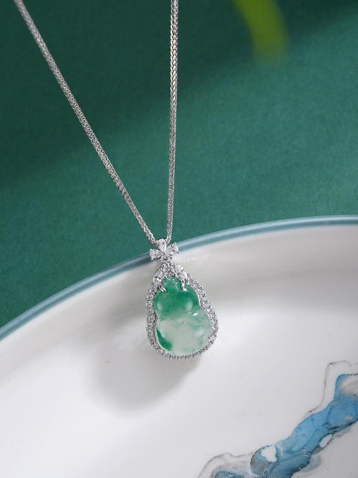 子佩集S925银【福禄宝瑞】套链【TL015847】纯银翡翠葫芦项链2509 商品图7