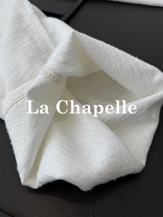专柜实拍【70%莱赛尔天丝】拉夏贝尔/La Chapelle高品质肌理感宽松显瘦阔腿裤软糯舒适百搭直筒裤天丝牛仔裤 商品图5