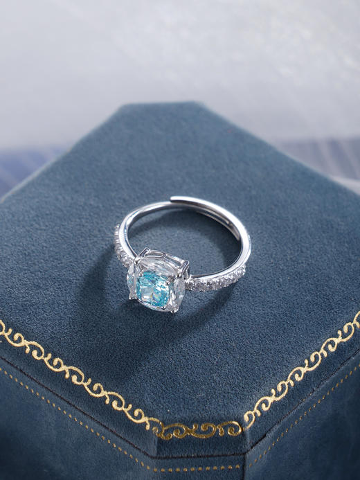 子佩集【冰糖海岸】S925银戒指【YJ-0343104】时尚蓝锆石方块2509 商品图4