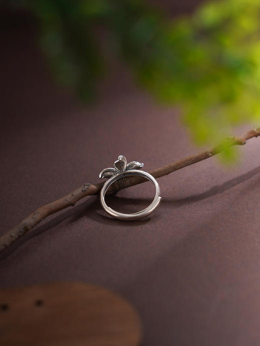 子佩集【花开欢愉】S925银戒指【JZ00341】四叶草蓝色珐琅彩2509 商品图5