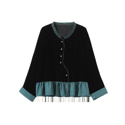 XYG8151 女装2025新中式唐装春秋新款中年妈妈装金丝绒国风上衣 商品图4