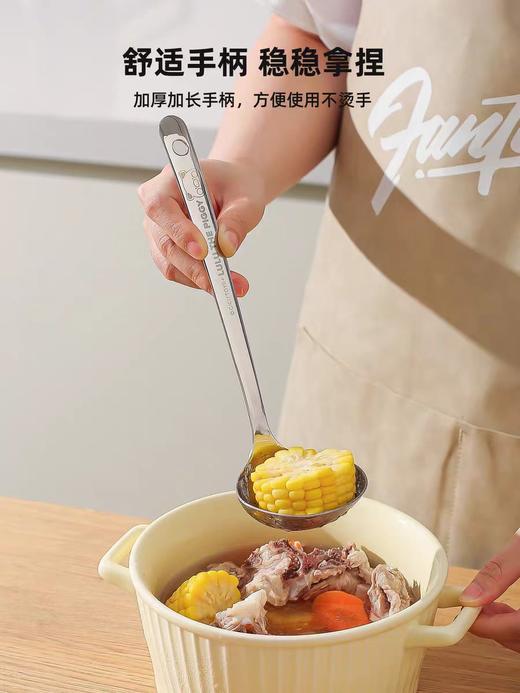 4楼Eubelle欧蓓 川岛屋&lulu猪联名 316不锈钢长柄汤勺 大号盛汤漏勺火锅 活动价：26.8元 商品图2