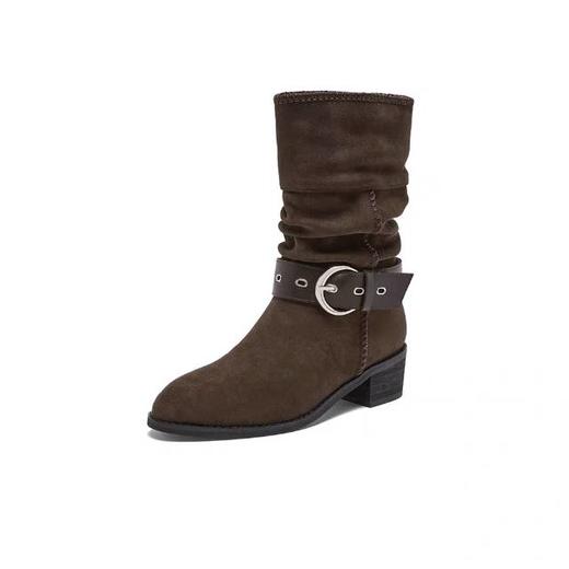 【云粉节】  BF楼百思图2025冬季新款西部靴时尚复古潮流女长靴F5312DS5  吊牌价899.现价450 商品图3