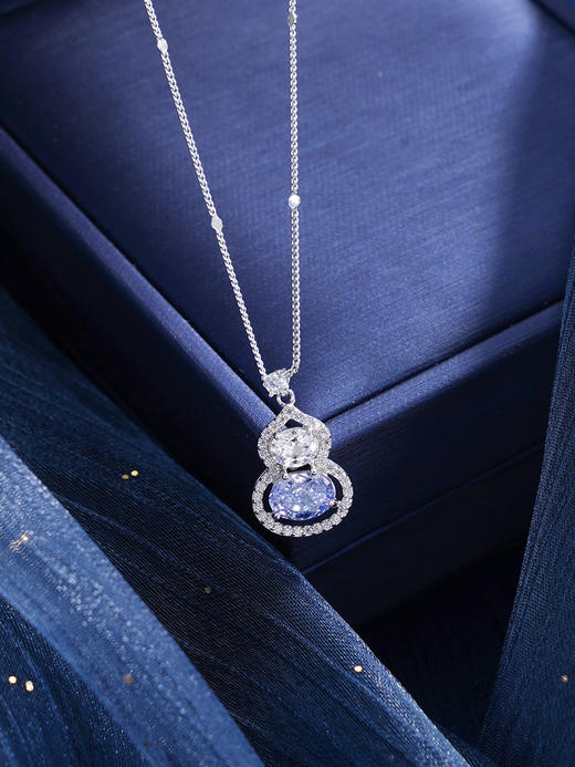 子佩集【紫气福来】S925银套链【YL-7561】时尚锆石葫芦项链2509 商品图3