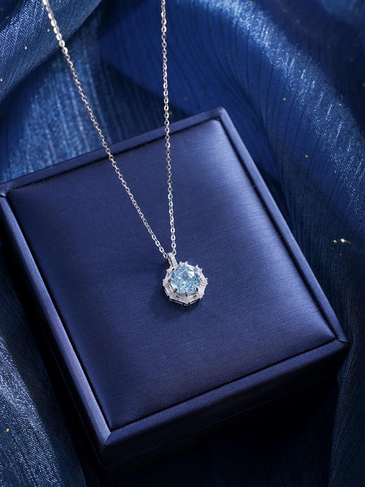 子佩集【蓝调旋律】S925银套链【YL-7466】时尚玫瑰切锆石项链2509 商品图3