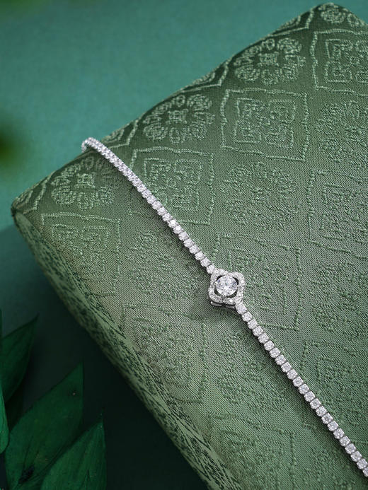 子佩集【许愿四叶】S925银手链【SL070548】时尚四叶草锆石2509 商品图3