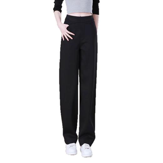 82659 ESNYUJ休闲运动裤女款2025新款直筒裤春秋季窄版阔腿裤高腰显瘦宽松卫裤 商品图4