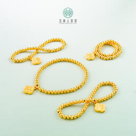 足银手链-足银单圈圆珠手链带四叶草