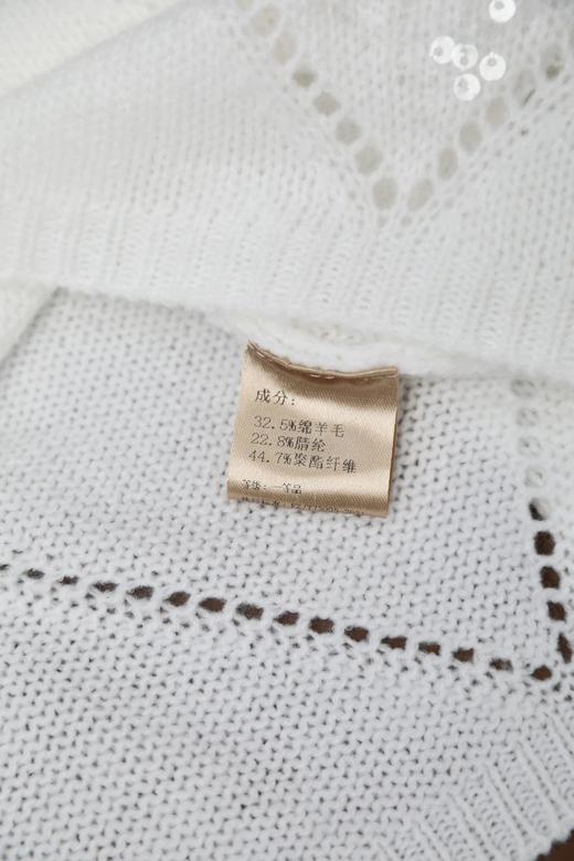 老米优品🎈3-7天发！高端系列《新西兰绵羊毛🐏⭐满天星手工珠片针织衫》微微镂空+绣珠片，犹如坠入满天星河！ 商品图7