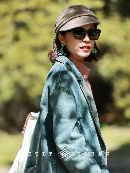 PETIT SCHAN小闪 CLO#919 Beauty and the Beast 美女与野兽 纯棉复古牛仔西装外套 商品图1