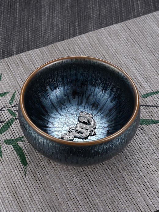 子佩集【神龙临渊】S990银摆件【YSYCJ002】茶具品茗杯原创作品茶杯龙腾2509 商品图0