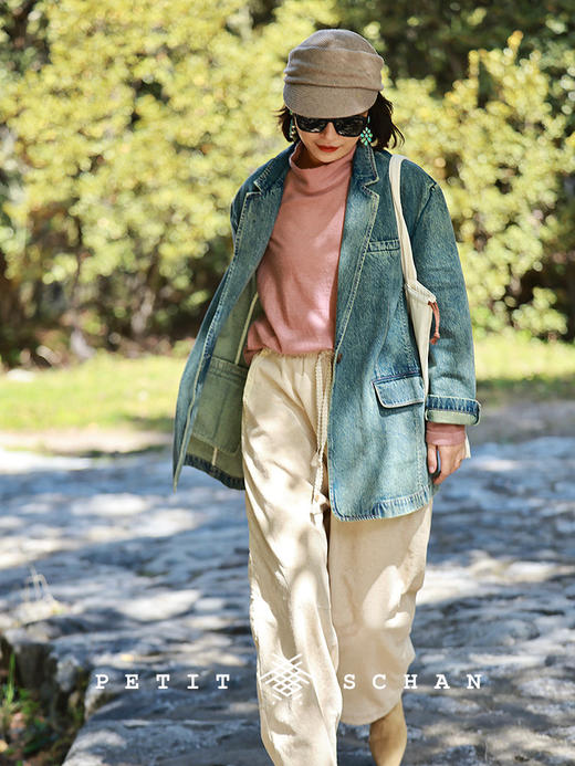 PETIT SCHAN小闪 CLO#919 Beauty and the Beast 美女与野兽 纯棉复古牛仔西装外套 商品图4