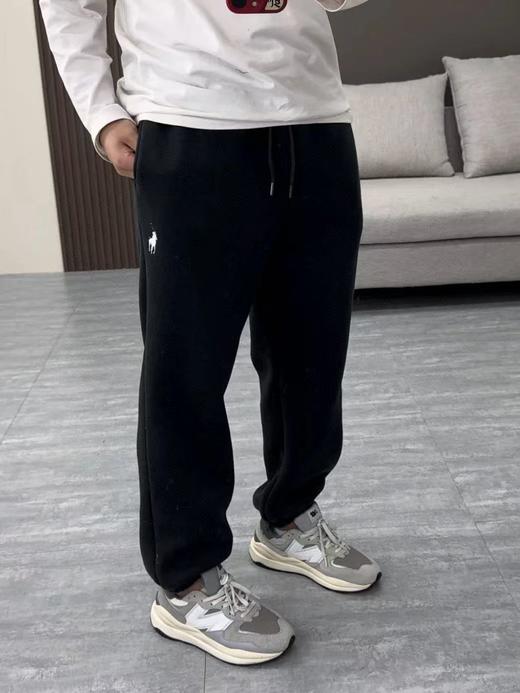 付款减库存，零下30度无压力！羊羔毛！超厚款！ RL拉夫 2色男女同款小马刺绣束脚休闲加绒卫裤长裤 商品图2