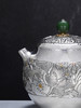 子佩集【花开福盈】S999银摆件【ZJ036】茶具牡丹花嵌金小茶壶2509 商品缩略图1
