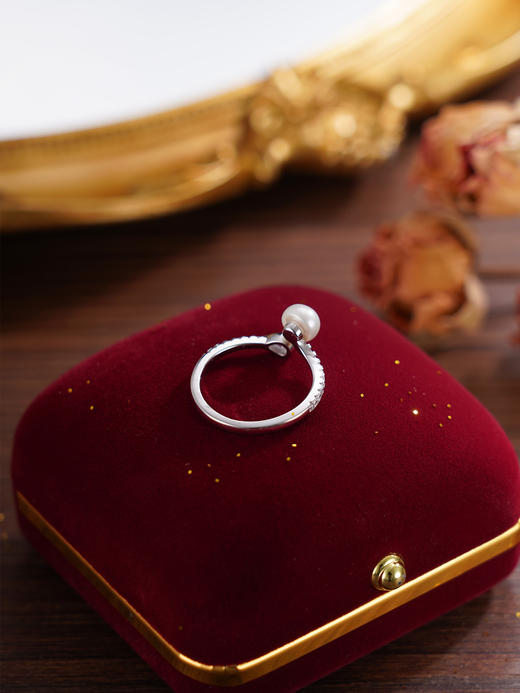 子佩集【芳巧】S925银珍珠戒指【JL071190】珍珠水滴锆石2509 商品图6