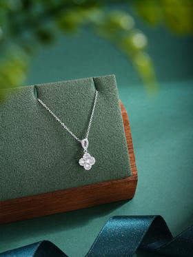 子佩集【钟情四叶】S925银套链【XL070314】时尚四叶草锆石2509