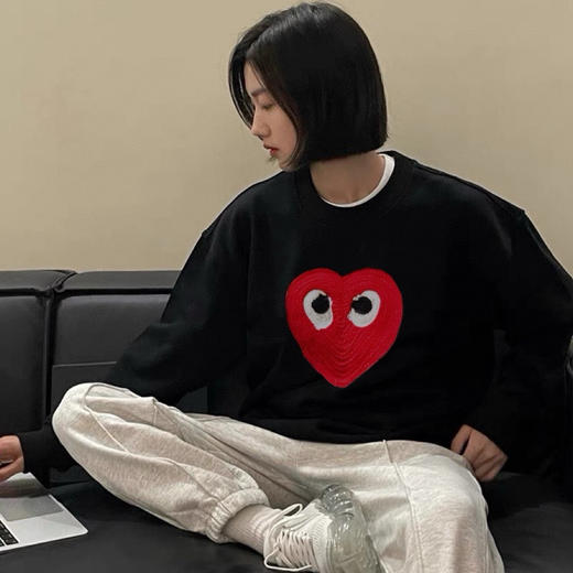 爱心cdg刺绣卫衣 商品图6