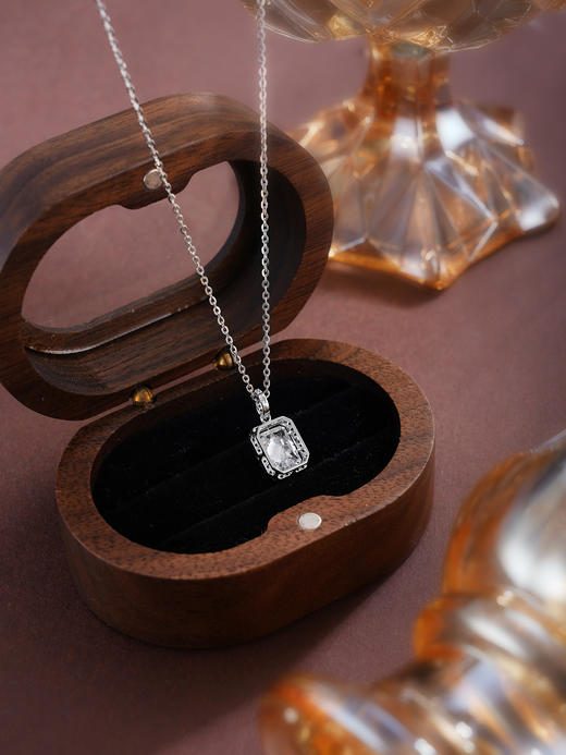 子佩集【甜蜜方糖】S925银套链【YL-7454101】方块锆石星芒项链2509 商品图6