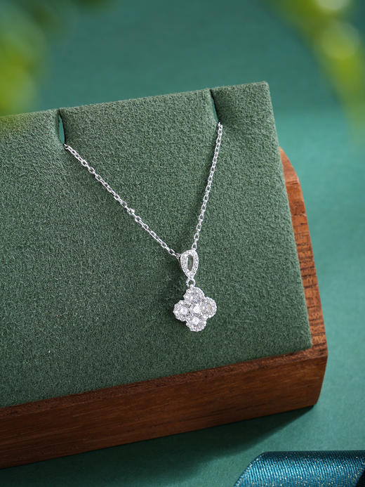 子佩集【钟情四叶】S925银套链【XL070314】时尚四叶草锆石2509 商品图3