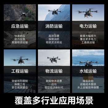 大疆DJI 大型载重无人机 FlyCart100旗舰 80公斤【含FC100+电池*2+降落伞+遥控器+旗舰吊运系统+充电站】 商品图5