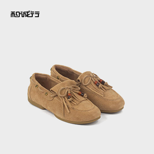 和诚行2025秋季新款时尚复古流苏休闲百搭乐福鞋2020027 商品图0