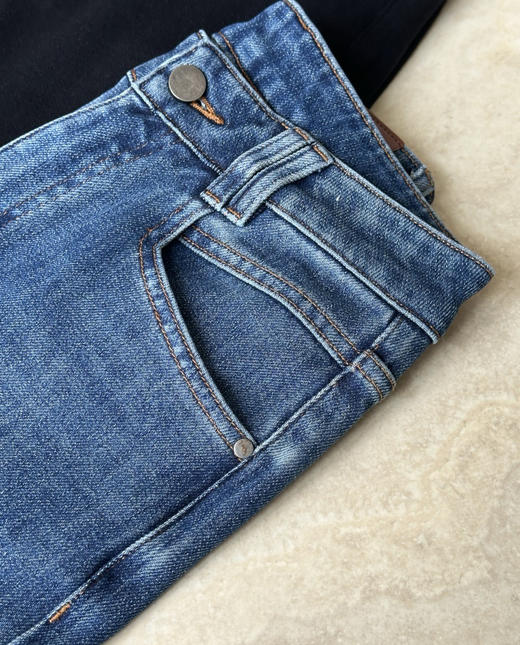 宋茜同款四面弹九分直筒牛仔裤100 商品图5