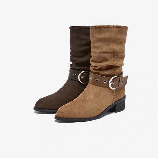 【云粉节】  BF楼百思图2025冬季新款西部靴时尚复古潮流女长靴F5312DS5  吊牌价899.现价450 商品图1