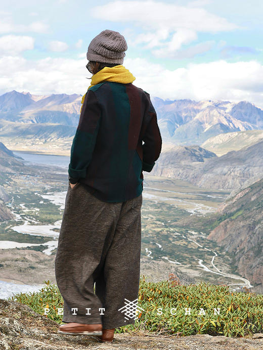 PETIT SCHAN小闪 CLO#921 Buddhist Chanting 梵音 亚麻棉松紧腰萝卜裤打坐裤 商品图2