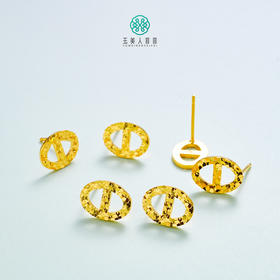 足银耳坠-碎冰冰猪鼻耳钉