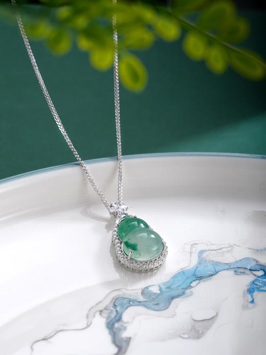 子佩集S925银【福禄宝瑞】套链【TL015847】纯银翡翠葫芦项链2509 商品图3
