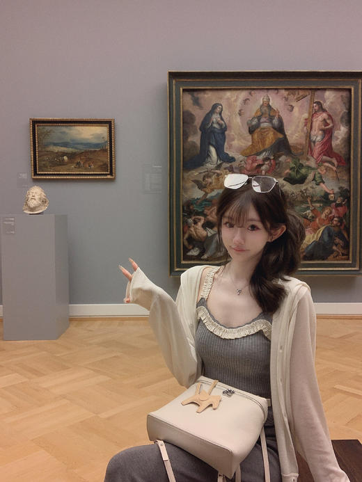 金蘑菇菇 早秋通勤公式｜高级灰针织阔腿裤，搭毛衣/针织衫绝配 商品图5