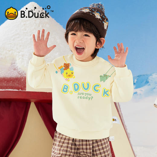 【抗菌加绒】B.Duck小黄鸭童装冬季圆领卫衣90-130 BF5631061 商品图0