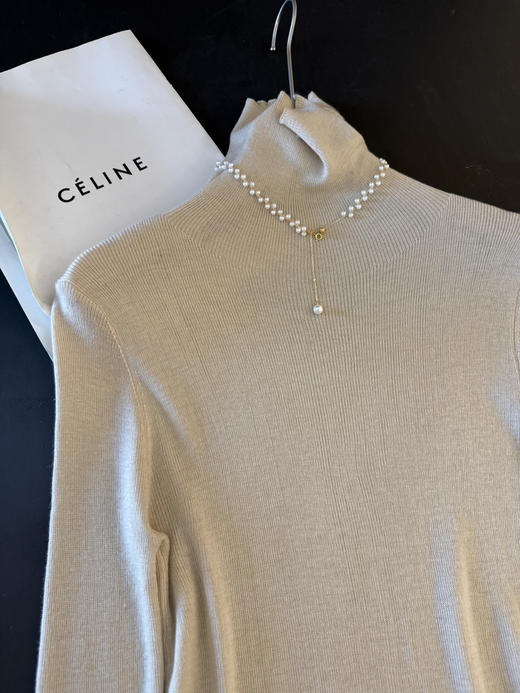 细羊毛米杏色高领 商品图2