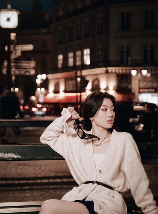 香奈儿 24B早秋最新款绝美系列黑花边白c珍珠颈链项链（XK） 商品图2