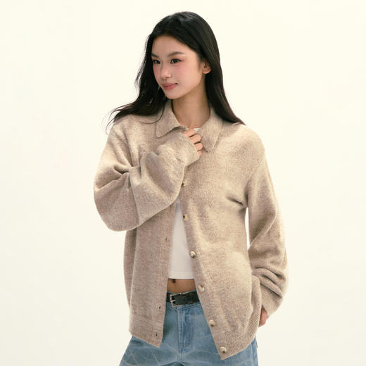 Ariseism 美式复古设计感宽松毛衣外套女秋季新款上衣 商品图1